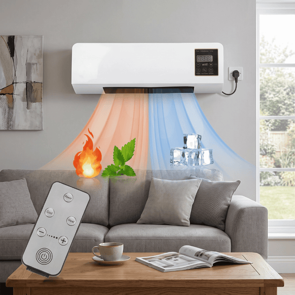 Calefactor y Aire Acondicionado de Pared - 2 en 1